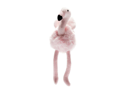 Tweed Pink Flamingo Baby Rattle by Best Years