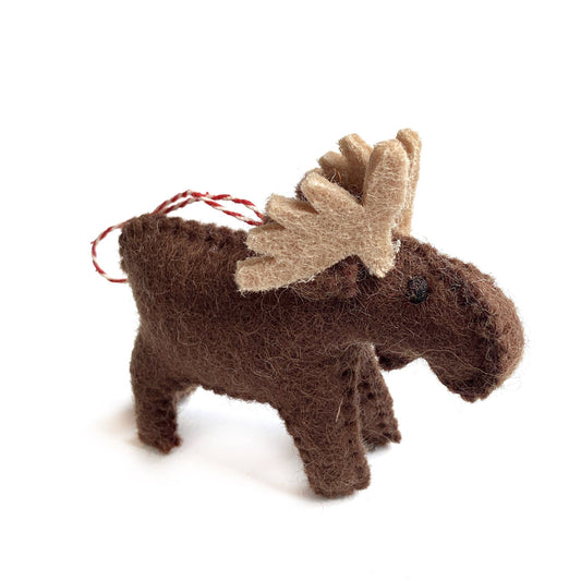 Moose Felted Wool Ornament from Ornaments 4 Orphans