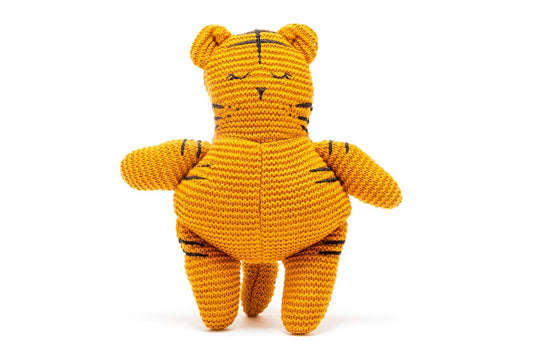 Organic Cotton Tiger Teddy Bear Sensory Toy from Best Years Ltd