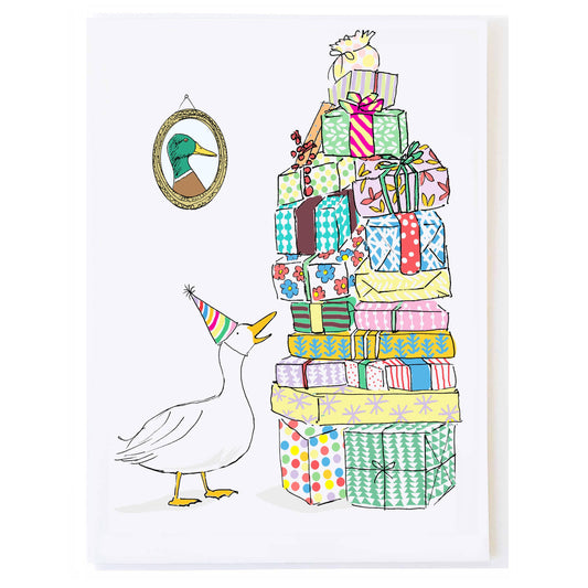Lucky Duck - Birthday Greeting Card by Molly O