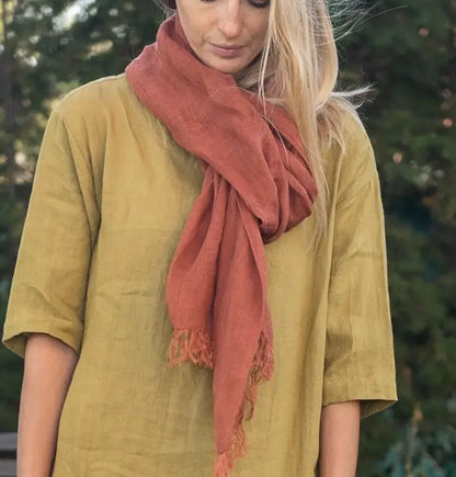 Linen Gauze Scarf by Vikolino