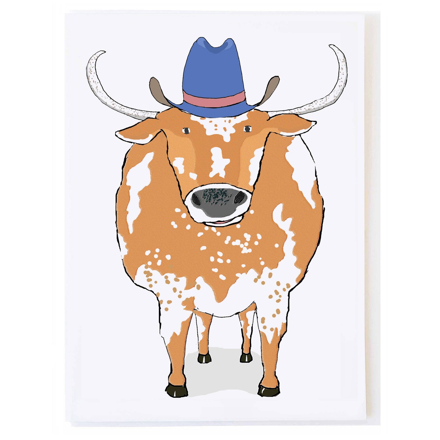 Howdy Cow - Greeting Card by Molly O