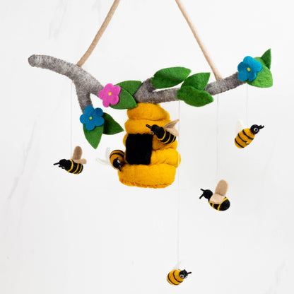 Bee Hive and Honey Bee Mobile by The Winding Road