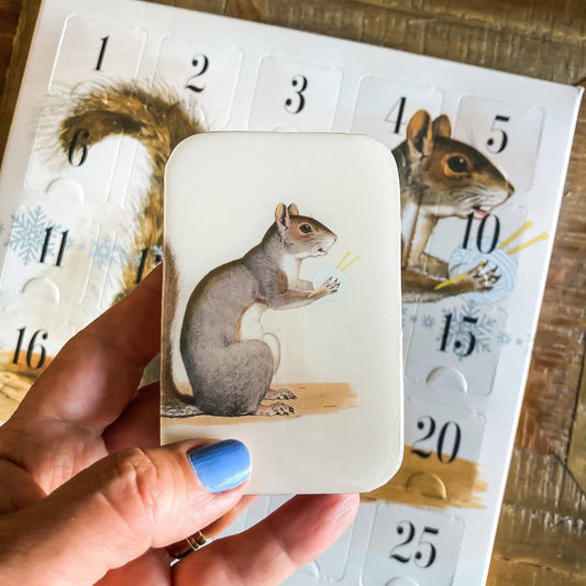 Yarn Squirrel tin by Firefly Notes