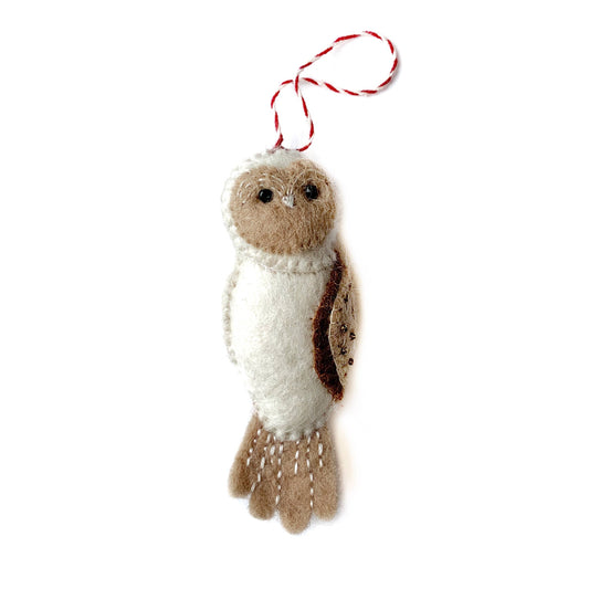 Owl Felted Wool Ornament from Ornaments 4 Orphans