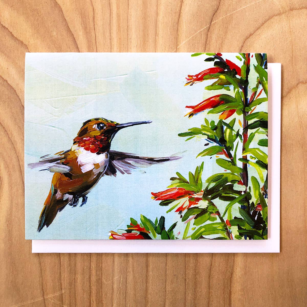 Hummingbird Greeting Card by Art by Alyssa