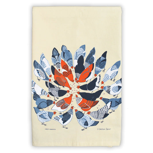 Chickens - Flour Sack Tea Towel by Liberty Graphics