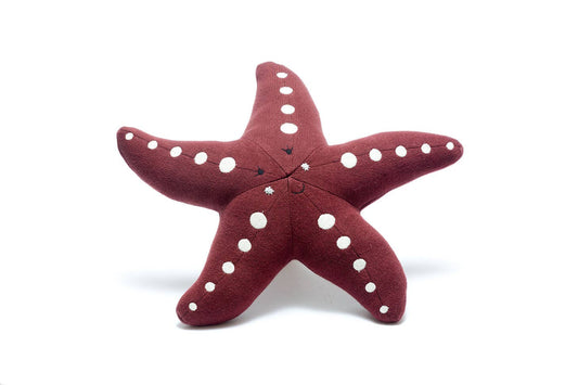 Organic Cotton Dark Pink Starfish Plush Toy from Best Years Ltd