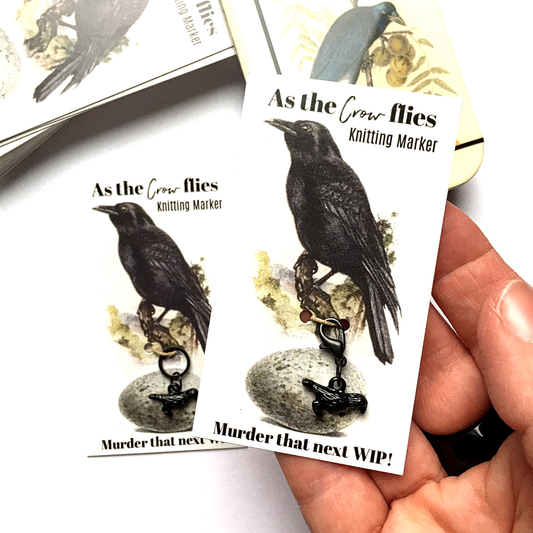 Crow Single Stitch Marker from Firefly Notes