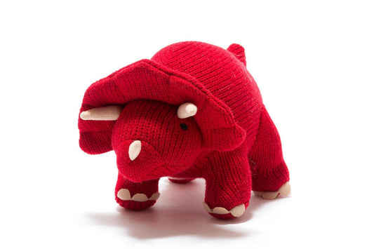 Red Triceratops Toy from Best Years Ltd