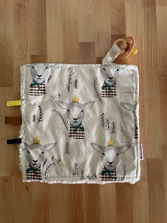 Lambkins Pacifier/Teether Blanket by Liddle Handmade