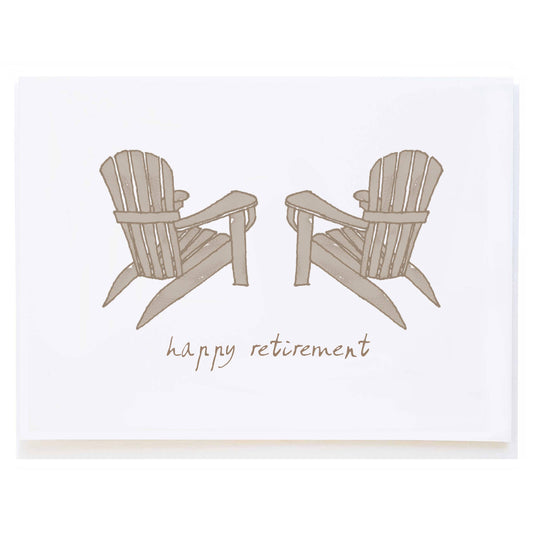 Adirondack Chairs Retirement - Greeting Card by Molly O