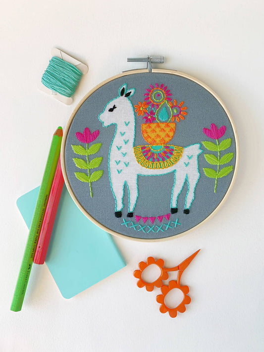 Llama Embroidery Kit by Rikrack