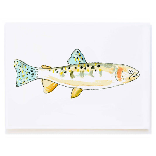 Trout - Greeting Card (Blank Inside) by Molly O