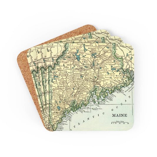 Maine Coast Map Coasters (Set of 4) by Daisy Mae Designs