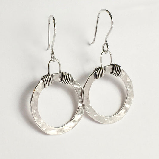 Small Signature Hoop Earrings by Cullen Jewelry Design