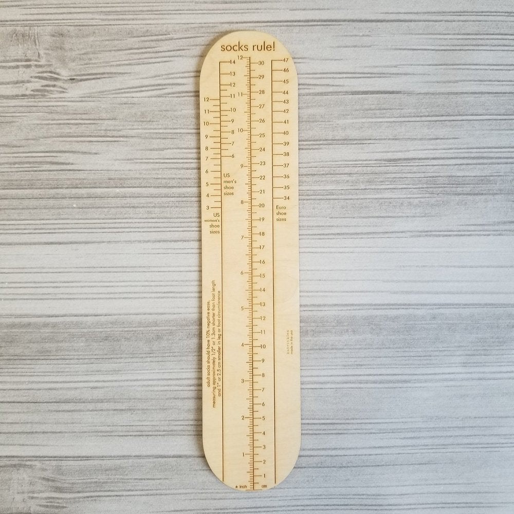 Adult Sock Ruler by Katrinkles