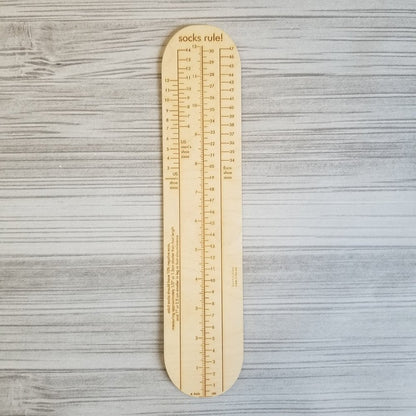 Adult Sock Ruler by Katrinkles