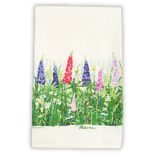 Lupine & Daisies - Flour Sack Tea Towel by Liberty Graphics